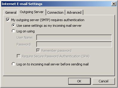 Authenticating the SMTP Server