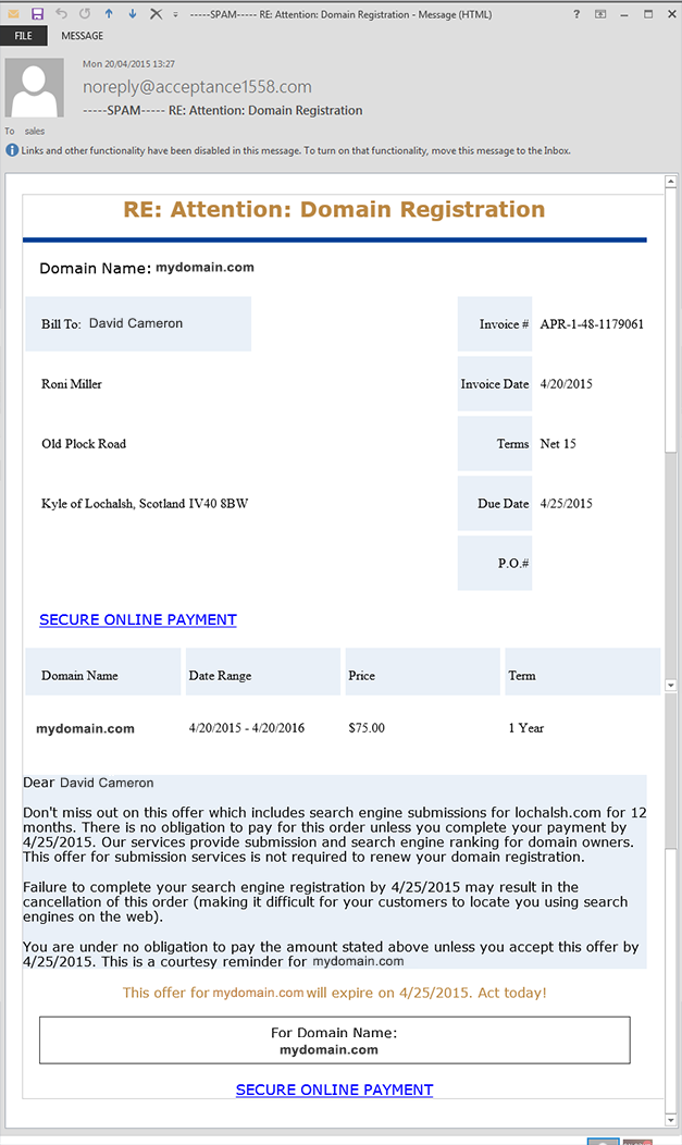 Fake Invoice