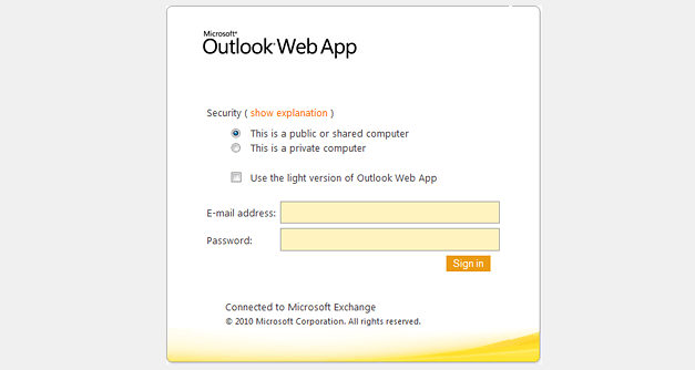 outlook mail login